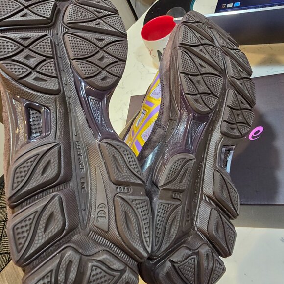 Asics Sportstyle x PLEASURES Gel-NYC Pink Brown Yellow Men Shoes 1203A622-700 10 - Picture 7 of 16